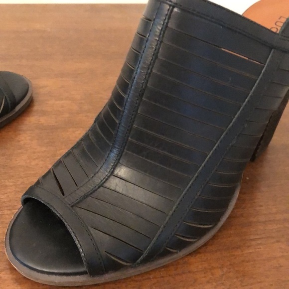 Lucky Brand Black Leather Slingback Sandals Size 8 - Picture 7 of 11